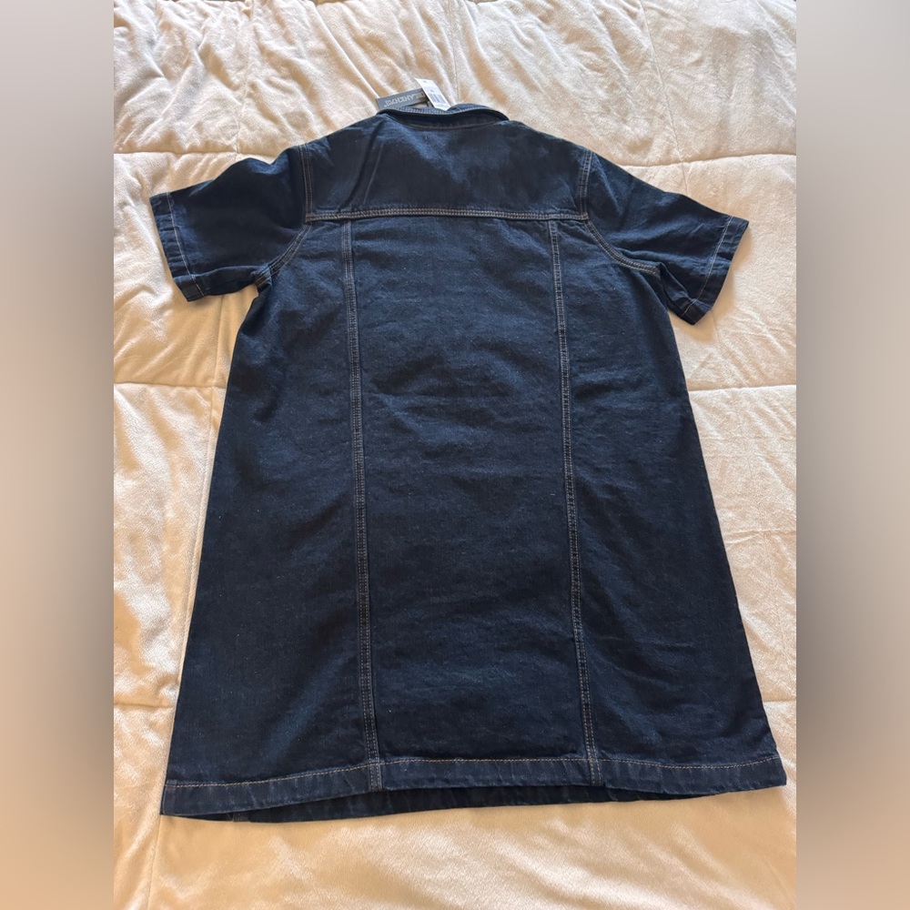 NWT ADORBS AF ZIP FRONT DENIM MINI DRESS FROM BLANK NYC SZ XL ORIG $128 - Picture 7 of 8